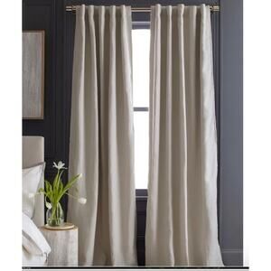 Quince European Linen Room Darkening Curtain 48X96 Ivory#5